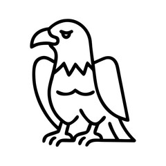 eagle icon, eagle line art - simple line art of eagle, perfect for eagle logos and icons and themed design 