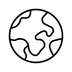 earth icon, earth line art - simple line art of earth, perfect for earth logos and icons and themed design 