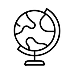 earth globe icon, earth globe line art - simple line art of earth globe, perfect for earth globe logos and icons and themed design 