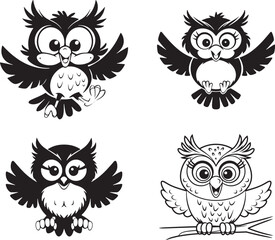 Cute Cartoon Owls Collection for Kids
