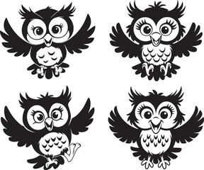 Cute Cartoon Owls Collection for Kids