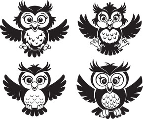 Cute Cartoon Owls Collection for Kids