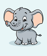 Cute Elephent Vector file
