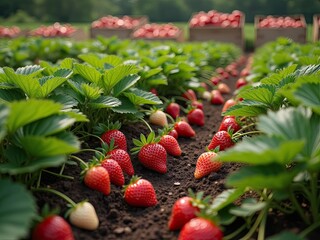 Experience the joy of freshly picked strawberries straight from the garden. Perfect for summer treats and healthy snacks.