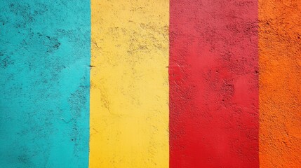 Vibrant painted wall texture. Bold colors.