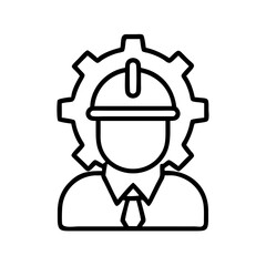 engineering icon, engineering line art - simple line art of engineering, perfect for engineering logos and icons and themed design 
