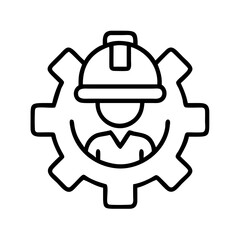 engineering icon, engineering line art - simple line art of engineering, perfect for engineering logos and icons and themed design 