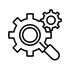 engine optimisation icon, engine optimisation line art - simple line art of engine optimisation, perfect for engine optimisation logos and icons and themed design 