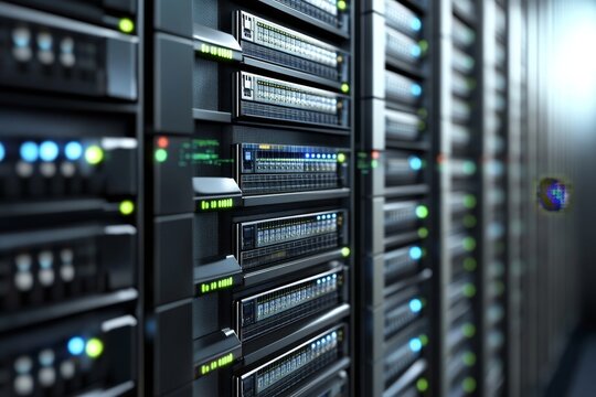 Global computer network. Hi-res digitally generated image., Generative AI