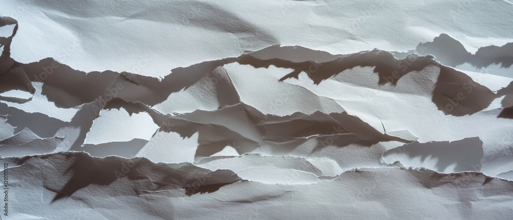 Poster ripped and torn paper showcasing jagged edges with a distressed and rough texture