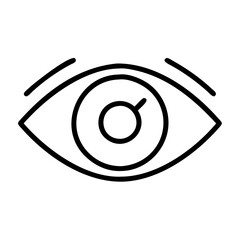 eye icon, eye line art - simple line art of eye, perfect for eye logos and icons and themed design 