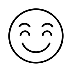 face smile icon, face smile line art - simple line art of face smile, perfect for face smile logos and icons and themed design 