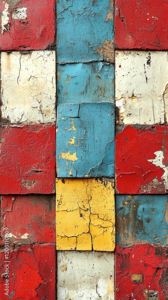 Poster colorful abstract texture of peeling paint urban setting high-resolution image artistic environment 