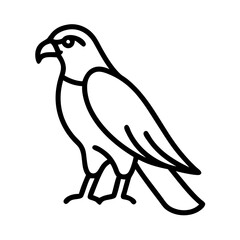 Obraz premium falcon icon, falcon line art - simple line art of falcon, perfect for falcon logos and icons and themed design 