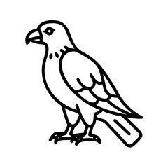 Fototapeta premium falcon icon, falcon line art - simple line art of falcon, perfect for falcon logos and icons and themed design 