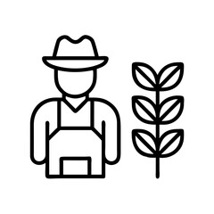 farming icon, farming line art - simple line art of farming, perfect for farming logos and icons and themed design 