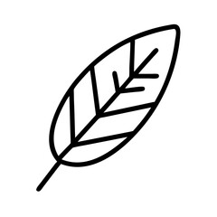feather icon, feather line art - simple line art of feather, perfect for feather logos and icons and themed design 