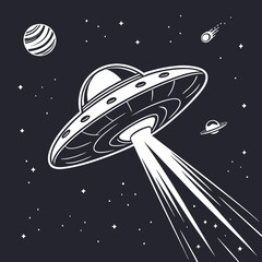 ufo in space © Kazal Roy