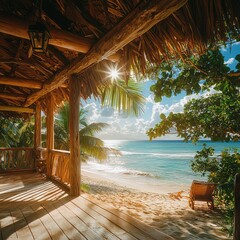 Tropical escape secluded beach high-resolution textures serene environment coastal view longing for paradise