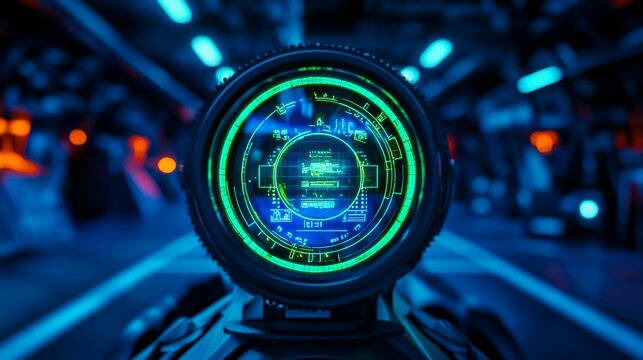 Sleek Submarine Periscope Design - Futuristic submarine technology, advanced observation, underwater exploration, sleek design, modern engineering.  Symbolizing progress, innovation, exploration, surv