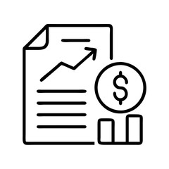 finance icon, finance line art - simple line art of finance, perfect for finance logos and icons and themed design 
