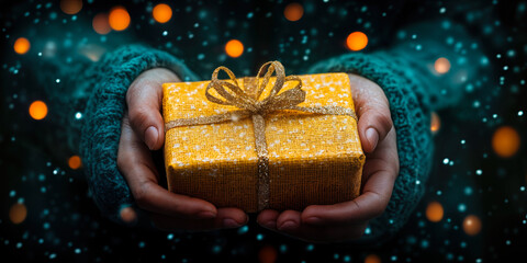 Customizable Digital Gift Box Celebration - Personalized Unique Present in Festive Setting