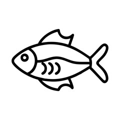 fish icon, fish line art - simple line art of fish, perfect for fish logos and icons and themed design 