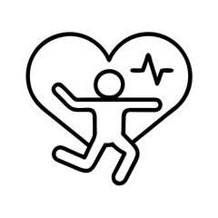 fitness illustration icon, fitness illustration line art - simple line art of fitness illustration, perfect for fitness illustration logos and icons and themed design 