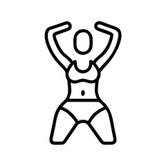 fitness illustration icon, fitness illustration line art - simple line art of fitness illustration, perfect for fitness illustration logos and icons and themed design 