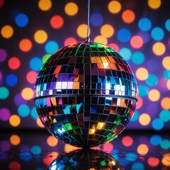 Obraz premium disco ball with disco lights