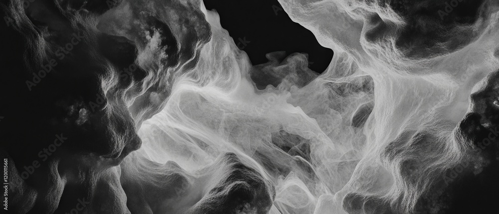 Aufkleber Swirling smoke patterns create abstract shapes and textures in a mesmerizing display