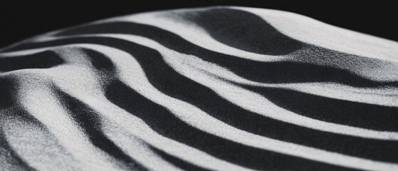 Sculpted patterns of smooth sand with gentle curves and fine grains at dusk