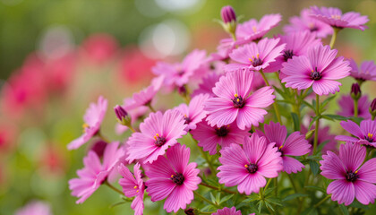 Blooming wildflowers in vibrant colors, nature's inspiration