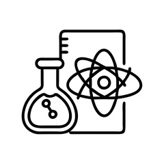 fundamental science icon, fundamental science line art - simple line art of fundamental science, perfect for fundamental science logos and icons and themed design 