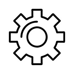 Obraz premium gear icon, gear line art - simple line art of gear, perfect for gear logos and icons and themed design 