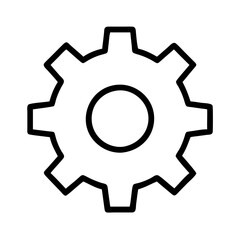 gear settings icon, gear settings line art - simple line art of gear settings, perfect for gear settings logos and icons and themed design 