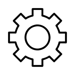 gear settings icon, gear settings line art - simple line art of gear settings, perfect for gear settings logos and icons and themed design 