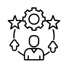 general icon, general line art - simple line art of general, perfect for general logos and icons and themed design 