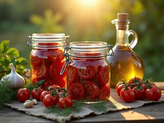 Preserve the freshness of summer tomatoes with this easy canning recipe. Enjoy the flavors of garlic and herbs all year round.