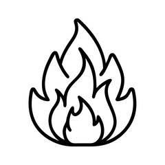 glossy burning fire icon, glossy burning fire line art - simple line art of glossy burning fire, perfect for glossy burning fire logos and icons and themed design 