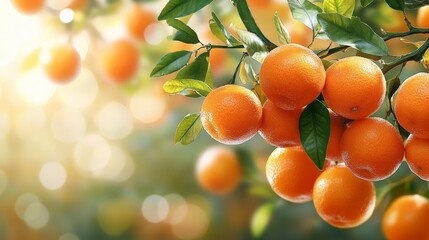 Tangerines with a Soft Blurry Background