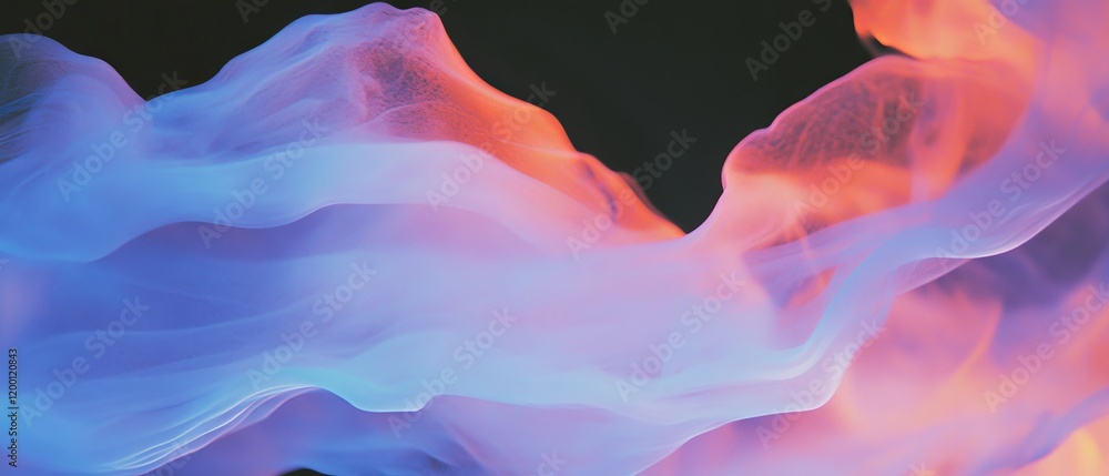 Leinwandbilder swirling streams of colorful smoke create mesmerizing abstract patterns against black backdrop