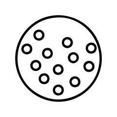 golf ball icon, golf ball line art - simple line art of golf ball, perfect for golf ball logos and icons and themed design 