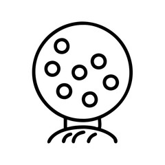 golf ball icon, golf ball line art - simple line art of golf ball, perfect for golf ball logos and icons and themed design 
