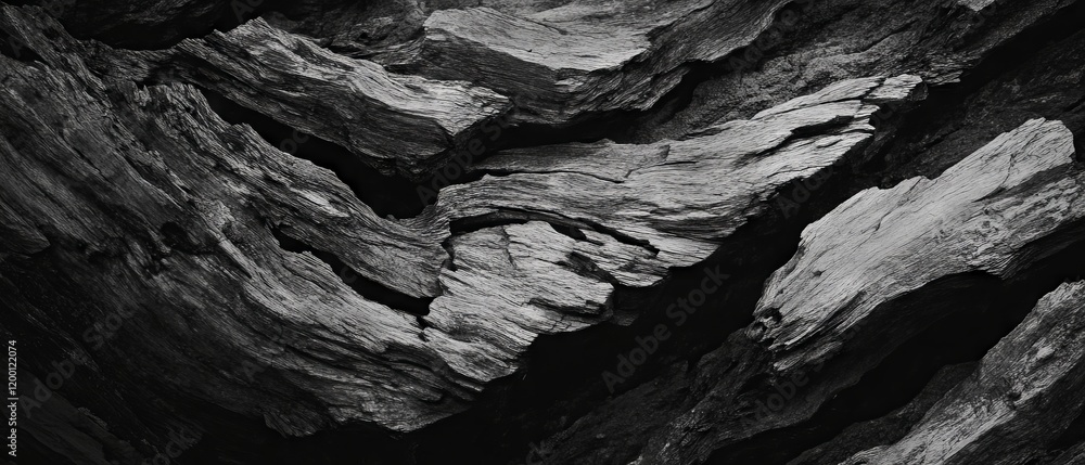 Aufkleber Intricate patterns and rough texture of tree bark create a natural masterpiece in the forest