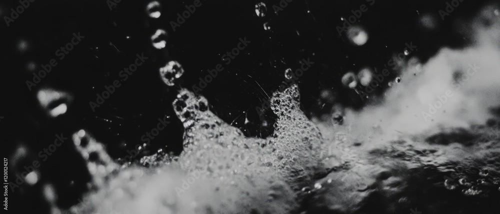 Poster delicate water droplets adorn spiderwebs showcasing intricate patterns in nature
