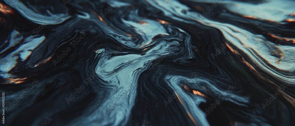 Poster Captivating water vortex creates swirling motion and abstract patterns in a dynamic display