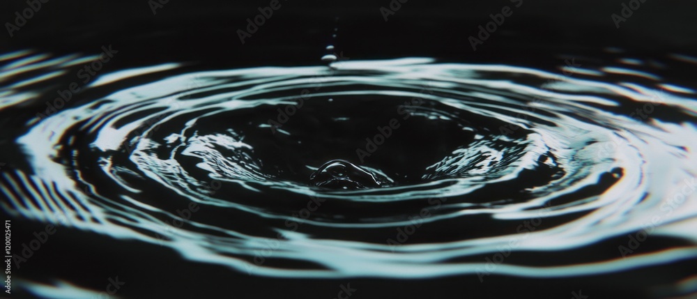 Poster rippling water creates mesmerizing patterns in a tranquil setting