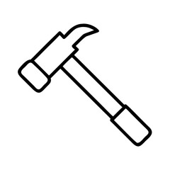 hammer icon, hammer line art - simple line art of hammer, perfect for hammer logos and icons and themed design 