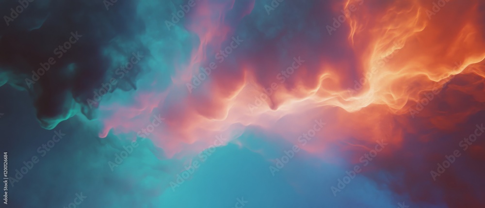 Aufkleber wisps of swirling smoke create an ethereal atmosphere with vibrant colors and dynamic patterns